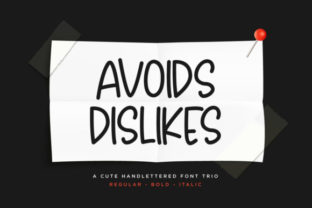 Avoids Dislikes: A Handmade Font for Creative Projects