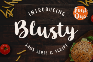 Blusty Duo: Handwritten Elegance for Creative Expression