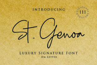 St. Genoa: A Luxurious Handwritten Font for Elegant Designs